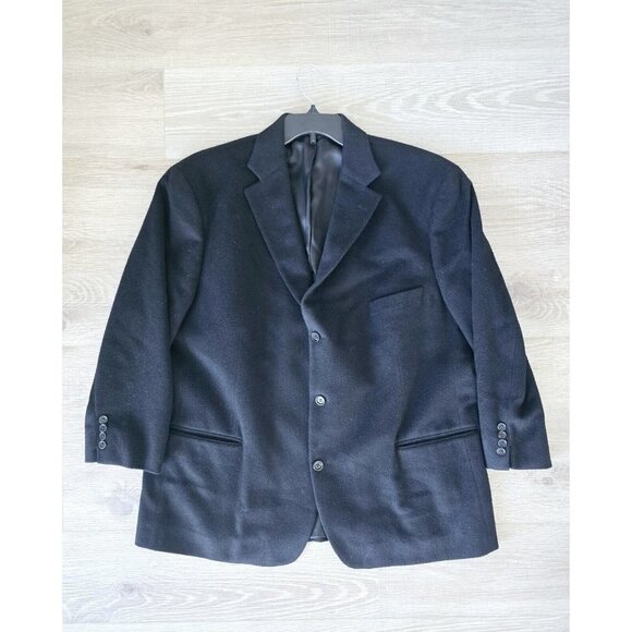 Chiarelli Black 100% Cashmere Blazer Suit Jacket Long Sleeve Mens 50 R Reg - Picture 1 of 9